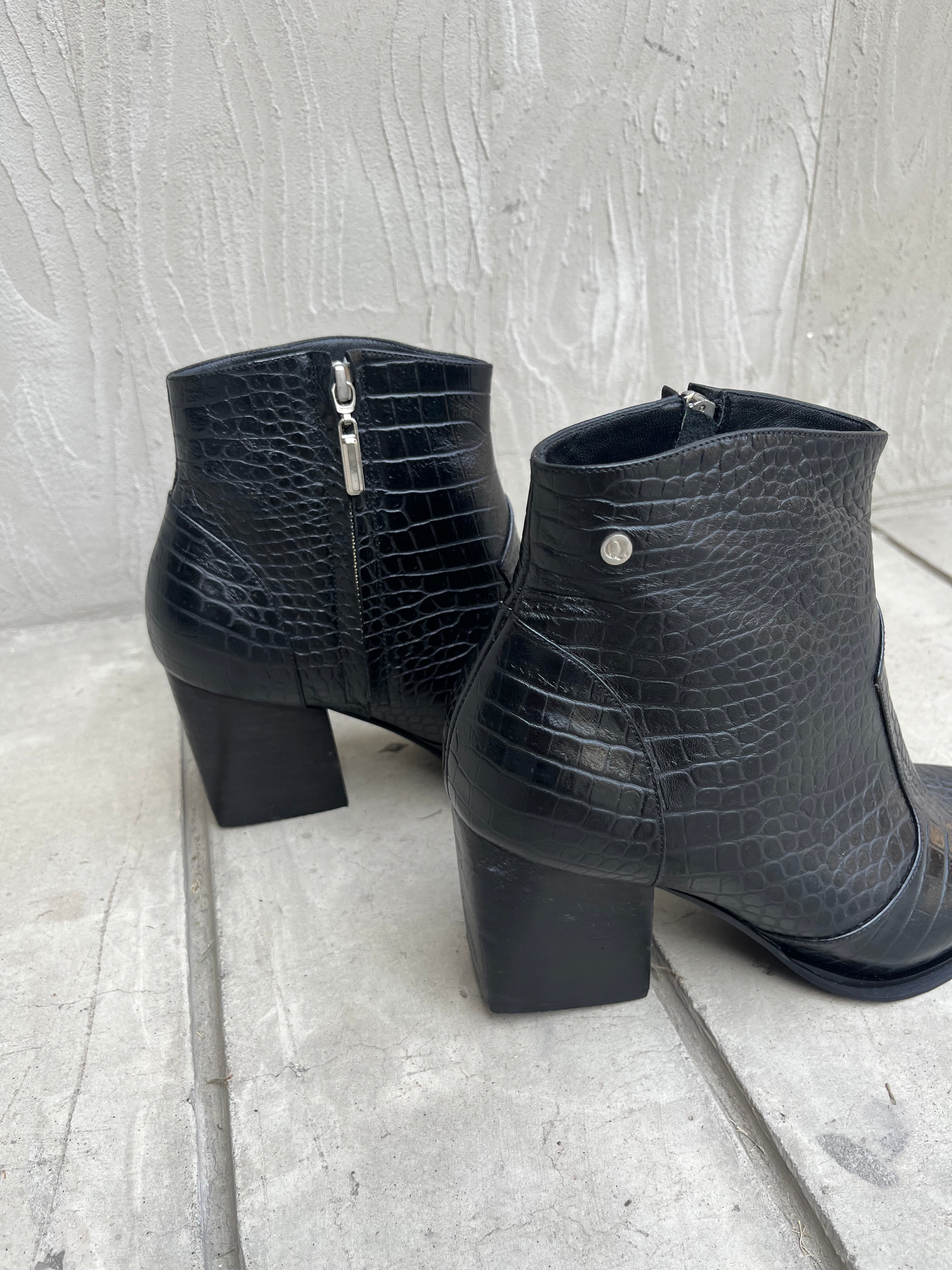 BOTINES FIAMMA NEGRO CROCO