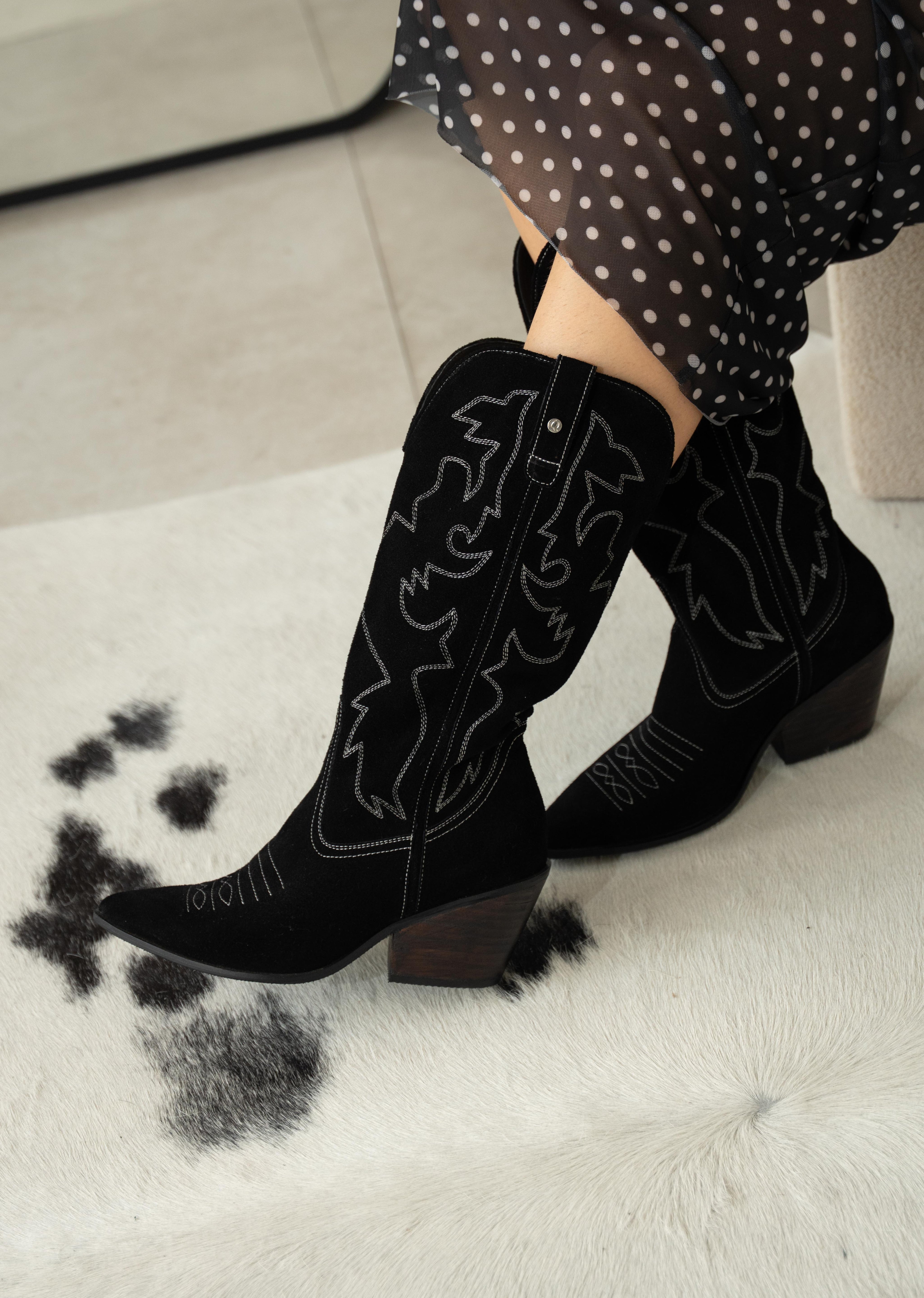 BOTAS GUILLERMINA NEGRO Floater PRE ORDER