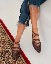 BALLERINAS ORIETTA DARK  CHOCO
