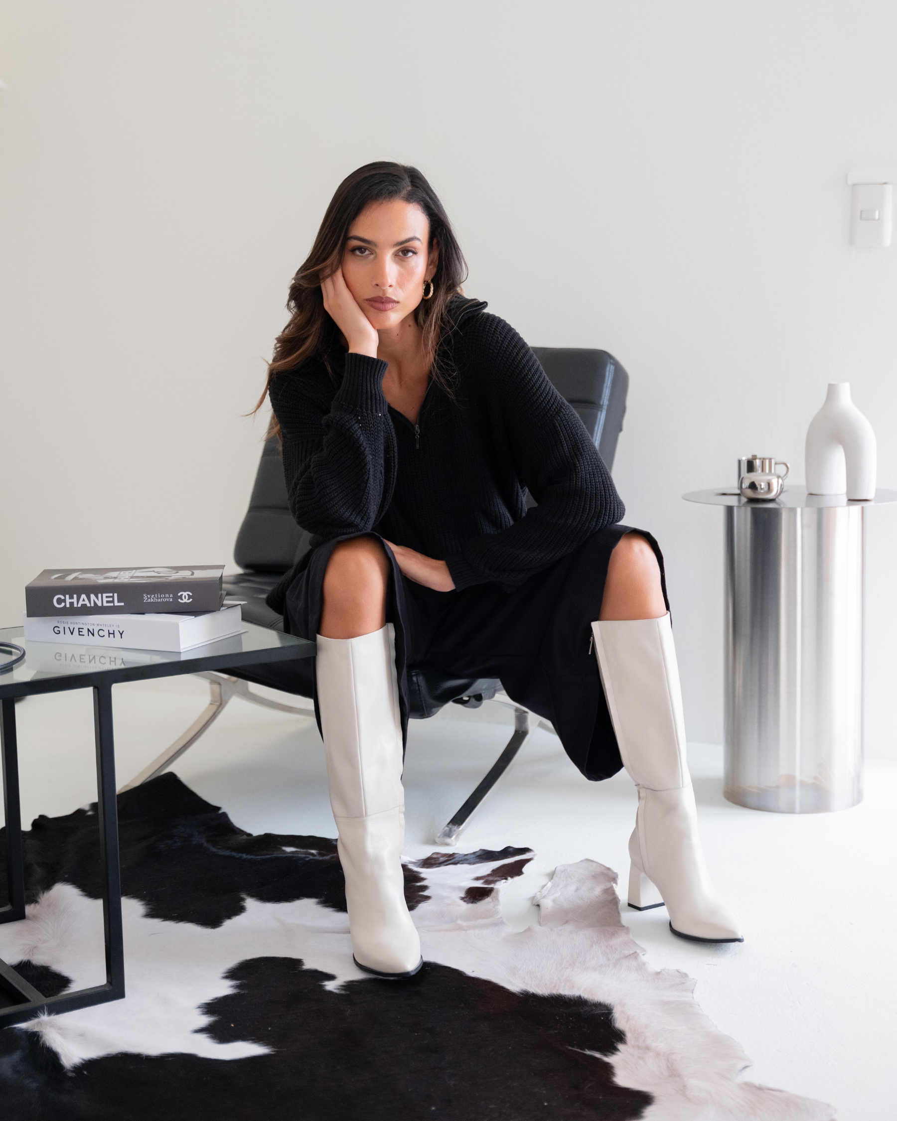 BOTAS VINCENZA IVORY