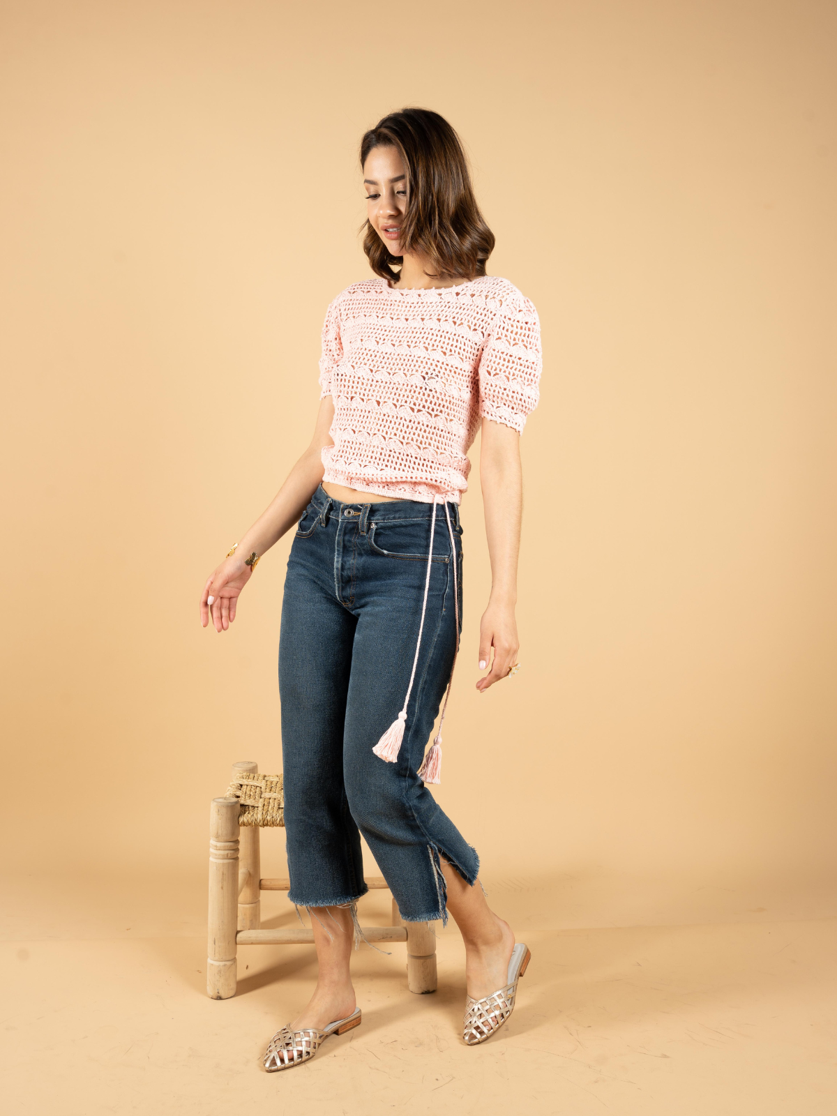 MULES LEONCIA CHAMPAGNE